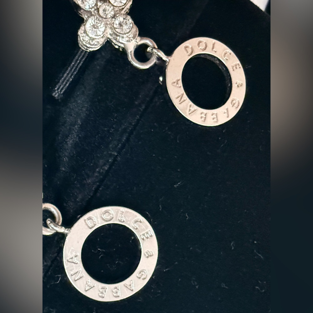 Dolce & Gabbana Rhinestone Cross Earrings w/ box & authenticity card - Picture 6 of 6